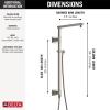 imageDelta Faucet Emerge Matte Black Shower Column Including Rain Shower Head Handheld Shower Shower Handle and Shower Valve Shower System Rainfall Shower Head Matte Black 58420BL Valve IncludedStainless