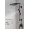 imageDelta Faucet Emerge Matte Black Shower Column Including Rain Shower Head Handheld Shower Shower Handle and Shower Valve Shower System Rainfall Shower Head Matte Black 58420BL Valve IncludedMatte Black
