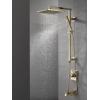 imageDelta Faucet Emerge Matte Black Shower Column Including Rain Shower Head Handheld Shower Shower Handle and Shower Valve Shower System Rainfall Shower Head Matte Black 58420BL Valve IncludedPolished Nickel