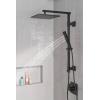imageDelta Faucet Emerge Matte Black Shower Column Including Rain Shower Head Handheld Shower Shower Handle and Shower Valve Shower System Rainfall Shower Head Matte Black 58420BL Valve IncludedMatte Black