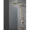 imageDelta Faucet Emerge Matte Black Shower Column Including Rain Shower Head Handheld Shower Shower Handle and Shower Valve Shower System Rainfall Shower Head Matte Black 58420BL Valve IncludedPolished Nickel