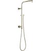 imageDelta Faucet Emerge Matte Black Shower Column Including Rain Shower Head Handheld Shower Shower Handle and Shower Valve Shower System Rainfall Shower Head Matte Black 58810BL Valve IncludedPolished Nickel