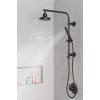 imageDelta Faucet Emerge Matte Black Shower Column Including Rain Shower Head Handheld Shower Shower Handle and Shower Valve Shower System Rainfall Shower Head Matte Black 58810BL Valve IncludedMatte Black