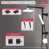 imageDelta Faucet Emerge Matte Black Shower Column Including Rain Shower Head Handheld Shower Shower Handle and Shower Valve Shower System Rainfall Shower Head Matte Black 58420BL Valve IncludedMatte Black