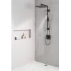 imageDelta Faucet Emerge Matte Black Shower Column Including Rain Shower Head Handheld Shower Shower Handle and Shower Valve Shower System Rainfall Shower Head Matte Black 58420BL Valve IncludedMatte Black