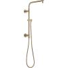 imageDelta Faucet Emerge Matte Black Shower Column Including Rain Shower Head Handheld Shower Shower Handle and Shower Valve Shower System Rainfall Shower Head Matte Black 58810BL Valve IncludedChampagne Bronze