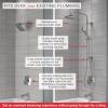 imageDelta Faucet Emerge Matte Black Shower Column Including Rain Shower Head Handheld Shower Shower Handle and Shower Valve Shower System Rainfall Shower Head Matte Black 58420BL Valve IncludedStainless