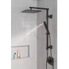imageDelta Faucet Emerge Matte Black Shower Column Including Rain Shower Head Handheld Shower Shower Handle and Shower Valve Shower System Rainfall Shower Head Matte Black 58420BL Valve IncludedMatte Black