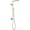 imageDelta Faucet Emerge Matte Black Shower Column Including Rain Shower Head Handheld Shower Shower Handle and Shower Valve Shower System Rainfall Shower Head Matte Black 58420BL Valve IncludedPolished Nickel