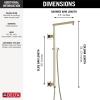 imageDelta Faucet Emerge Matte Black Shower Column Including Rain Shower Head Handheld Shower Shower Handle and Shower Valve Shower System Rainfall Shower Head Matte Black 58420BL Valve IncludedPolished Nickel