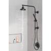 imageDelta Faucet Emerge Matte Black Shower Column Including Rain Shower Head Handheld Shower Shower Handle and Shower Valve Shower System Rainfall Shower Head Matte Black 58810BL Valve IncludedMatte Black