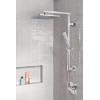 imageDelta Faucet Emerge Matte Black Shower Column Including Rain Shower Head Handheld Shower Shower Handle and Shower Valve Shower System Rainfall Shower Head Matte Black 58420BL Valve IncludedChrome