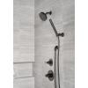imageDelta Faucet Trinsic 3Setting Matte Black Shower System Including Black Shower Head Handheld Shower Handle Shower Diverter and Shower ValveTrim Kit Matte BlackMatte Black