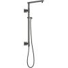 imageDelta Faucet Emerge Matte Black Shower Column Including Rain Shower Head Handheld Shower Shower Handle and Shower Valve Shower System Rainfall Shower Head Matte Black 58420BL Valve IncludedBlack Stainless