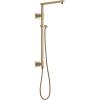 imageDelta Faucet Emerge Matte Black Shower Column Including Rain Shower Head Handheld Shower Shower Handle and Shower Valve Shower System Rainfall Shower Head Matte Black 58420BL Valve IncludedChampagne Bronze