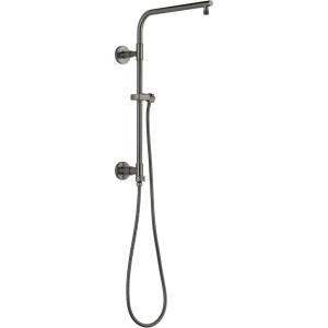 imageDelta Faucet Emerge Matte Black Shower Column Including Rain Shower Head Handheld Shower Shower Handle and Shower Valve Shower System Rainfall Shower Head Matte Black 58810BL Valve IncludedBlack Stainless