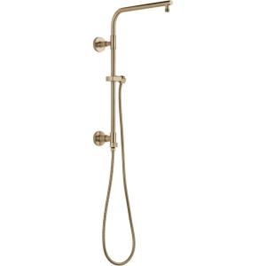 imageDelta Faucet Emerge Matte Black Shower Column Including Rain Shower Head Handheld Shower Shower Handle and Shower Valve Shower System Rainfall Shower Head Matte Black 58810BL Valve IncludedChampagne Bronze