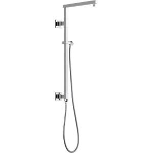 imageDelta Faucet Emerge Matte Black Shower Column Including Rain Shower Head Handheld Shower Shower Handle and Shower Valve Shower System Rainfall Shower Head Matte Black 58420BL Valve IncludedChrome
