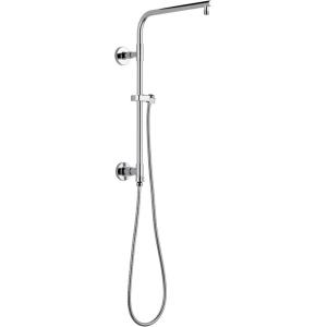 imageDelta Faucet Emerge Matte Black Shower Column Including Rain Shower Head Handheld Shower Shower Handle and Shower Valve Shower System Rainfall Shower Head Matte Black 58810BL Valve IncludedChrome