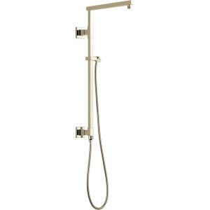 imageDelta Faucet Emerge Matte Black Shower Column Including Rain Shower Head Handheld Shower Shower Handle and Shower Valve Shower System Rainfall Shower Head Matte Black 58420BL Valve IncludedPolished Nickel