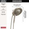 imageDelta Faucet 7Setting In2ition 2in1 Dual Shower Head with ProClean Spray Brushed Nickel Round Shower Head with Hose Hand Held Shower Head 25 GPM Lumicoat Stainless 58651SSPR25