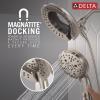 imageDelta Faucet 7Setting In2ition 2in1 Dual Shower Head with ProClean Spray Brushed Nickel Round Shower Head with Hose Hand Held Shower Head 25 GPM Lumicoat Stainless 58651SSPR25