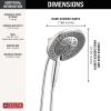 imageDelta Faucet 7Setting In2ition 2in1 Dual Shower Head with ProClean Spray Chrome Round Shower Head with Hose Hand Held Shower Head 25 GPM Lumicoat Chrome 58651PR25
