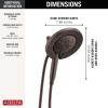 imageDelta Faucet 7Setting In2ition 2in1 Dual Shower Head with ProClean Spray Oil Rubbed Bronze Round Shower Head with Hose Hand Held Shower Head 25 GPM Venetian Bronze 58651RB25