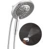imageDelta Faucet 7Setting In2ition 2in1 Dual Shower Head with ProClean Spray Chrome Round Shower Head with Hose Hand Held Shower Head 25 GPM Lumicoat Chrome 58651PR25