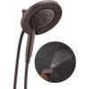 imageDelta Faucet 7Setting In2ition 2in1 Dual Shower Head with ProClean Spray Oil Rubbed Bronze Round Shower Head with Hose Hand Held Shower Head 25 GPM Venetian Bronze 58651RB25