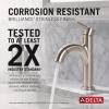 imageDelta 15749LFPD Nicoli 12 GPM Single Hole Bathroom Faucet with Pull Down Spout and Push PopUp Drain Assembly  Brilliance Stainless