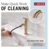 imageDelta 15749LFPD Nicoli 12 GPM Single Hole Bathroom Faucet with Pull Down Spout and Push PopUp Drain Assembly  Champagne Bronze