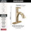 imageDelta 15749LFPD Nicoli 12 GPM Single Hole Bathroom Faucet with Pull Down Spout and Push PopUp Drain Assembly  Champagne Bronze