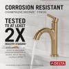 imageDelta 15749LFPD Nicoli 12 GPM Single Hole Bathroom Faucet with Pull Down Spout and Push PopUp Drain Assembly  Champagne Bronze
