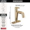 imageDelta 15849LFPD Nicoli 12 GPM Single Hole Bathroom Faucet with Pull Down Spout and Push PopUp Drain Assembly  Champagne Bronze