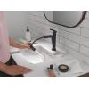 imageDelta 15849LFPD Nicoli 12 GPM Single Hole Bathroom Faucet with Pull Down Spout and Push PopUp Drain Assembly  Matte Black