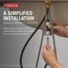 imageDelta Faucet Nicoli PullDown Single Hole Matte Black Single Handle Bathroom Faucet with Pull Out Sprayer 15749LFBLPDMatte Black