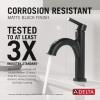 imageDelta Faucet Nicoli PullDown Single Hole Matte Black Single Handle Bathroom Faucet with Pull Out Sprayer 15749LFBLPDMatte Black