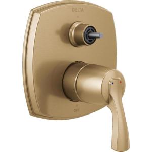 imageDELTA FAUCET T24876BLLHP 14 Series Integrated Three Function Less Handle Shower Trim with Diverter Matte BlackChampagne Bronze