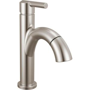 imageDelta 15749LFPD Nicoli 12 GPM Single Hole Bathroom Faucet with Pull Down Spout and Push PopUp Drain Assembly  Brilliance Stainless