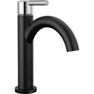 imageDelta Faucet Nicoli PullDown Single Hole Matte Black Single Handle Bathroom Faucet with Pull Out Sprayer 15749LFBLPDMatte Black  Chrome