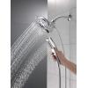 imageDelta Faucet 5Spray In2ition 2in1 Dual Hand Held Shower Head with Hose H2Okinetic Handheld Shower Head with Magnetic Docking Chrome Handheld Shower Heads Chrome 58620PK