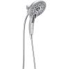 imageDelta Faucet 5Spray In2ition 2in1 Dual Hand Held Shower Head with Hose H2Okinetic Handheld Shower Head with Magnetic Docking Chrome Handheld Shower Heads Chrome 58620PK