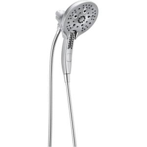 imageDelta Faucet 5Spray In2ition 2in1 Dual Hand Held Shower Head with Hose H2Okinetic Handheld Shower Head with Magnetic Docking Chrome Handheld Shower Heads Chrome 58620PK