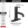 imageDelta Trinsic Touchless 1Hole Bathroom Faucet with Touch On Technology Gold Single Hole Bathroom Sink Faucet Metal PushPop Drain Assembly Champagne Bronze 559TLFCZMPUMatte Black