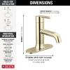 imageDelta Trinsic Touchless 1Hole Bathroom Faucet with Touch On Technology Gold Single Hole Bathroom Sink Faucet Metal PushPop Drain Assembly Champagne Bronze 559TLFCZMPUPolished Nickel