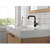 imageDelta Trinsic USpout 1Hole Bathroom Faucet with Wheel Handle Polished Nickel Single Hole Bathroom Sink Faucet Metal PushPop Drain Assembly Polished Nickel 5547HARPNDSTMatte Black