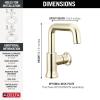 imageDelta Trinsic USpout 1Hole Bathroom Faucet with Wheel Handle Polished Nickel Single Hole Bathroom Sink Faucet Metal PushPop Drain Assembly Polished Nickel 5547HARPNDSTBrilliance Polished Nickel