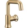imageDelta Trinsic USpout 1Hole Bathroom Faucet with Wheel Handle Polished Nickel Single Hole Bathroom Sink Faucet Metal PushPop Drain Assembly Polished Nickel 5547HARPNDSTChampagne Bronze