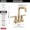 imageDelta Trinsic USpout Centerset Bathroom Faucet Polished Nickel 3Hole Bathroom Sink Faucet Metal PushPop Drain Assembly Polished Nickel 2554PNMPUDSTChampagne Bronze
